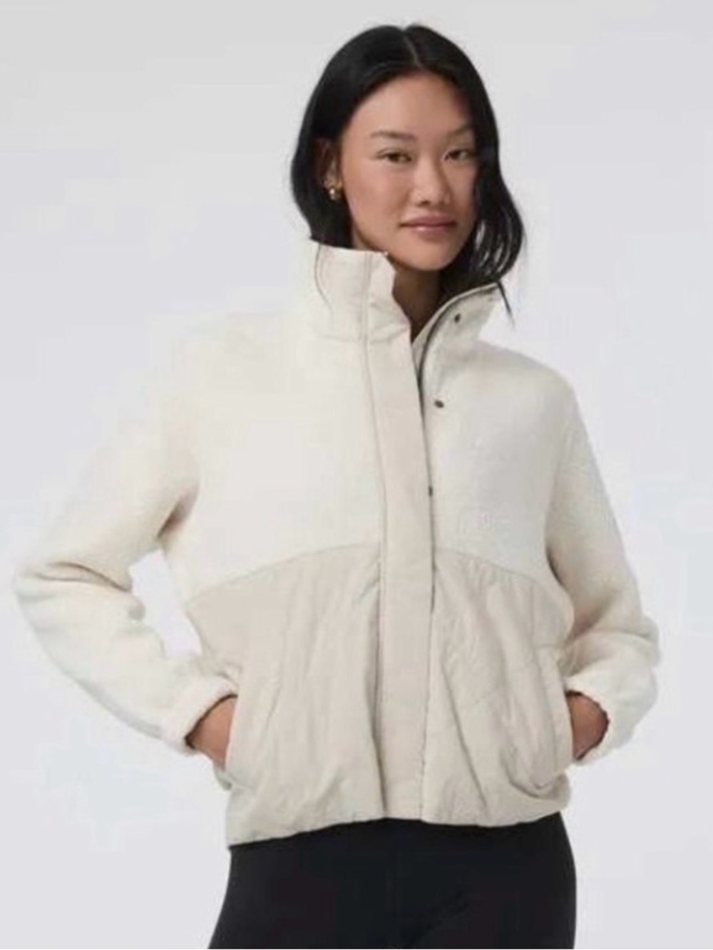 Vuori Cream Highlands Sherpa & Quilted Jacket